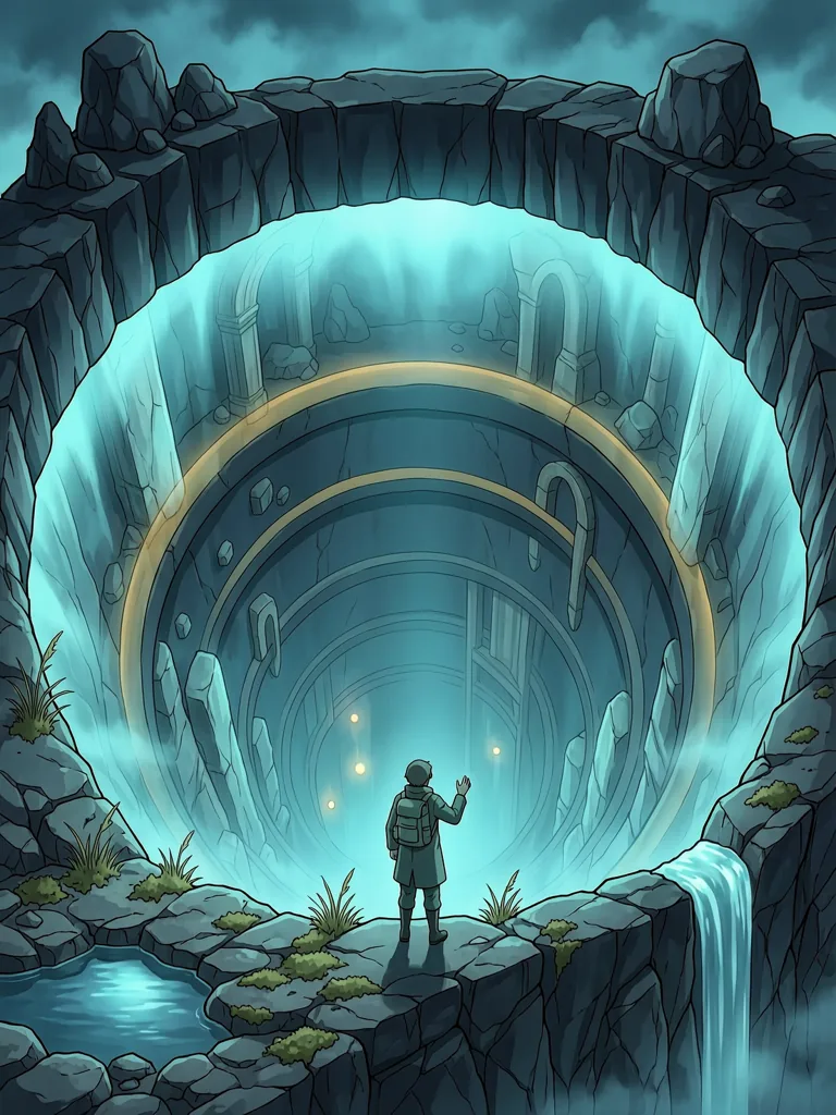 Original illustration evoking the mood of Made in Abyss